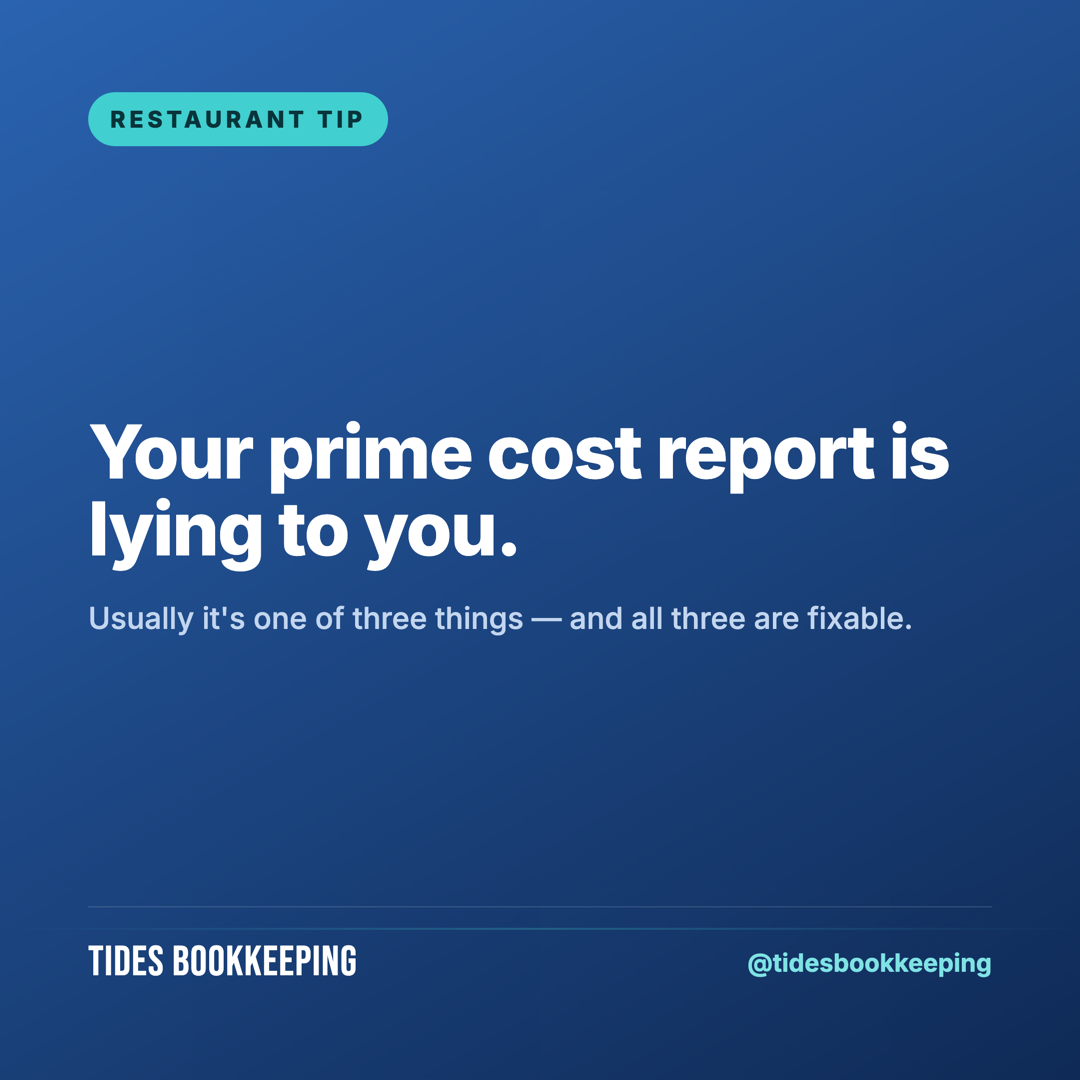 Your prime cost report is lying to you