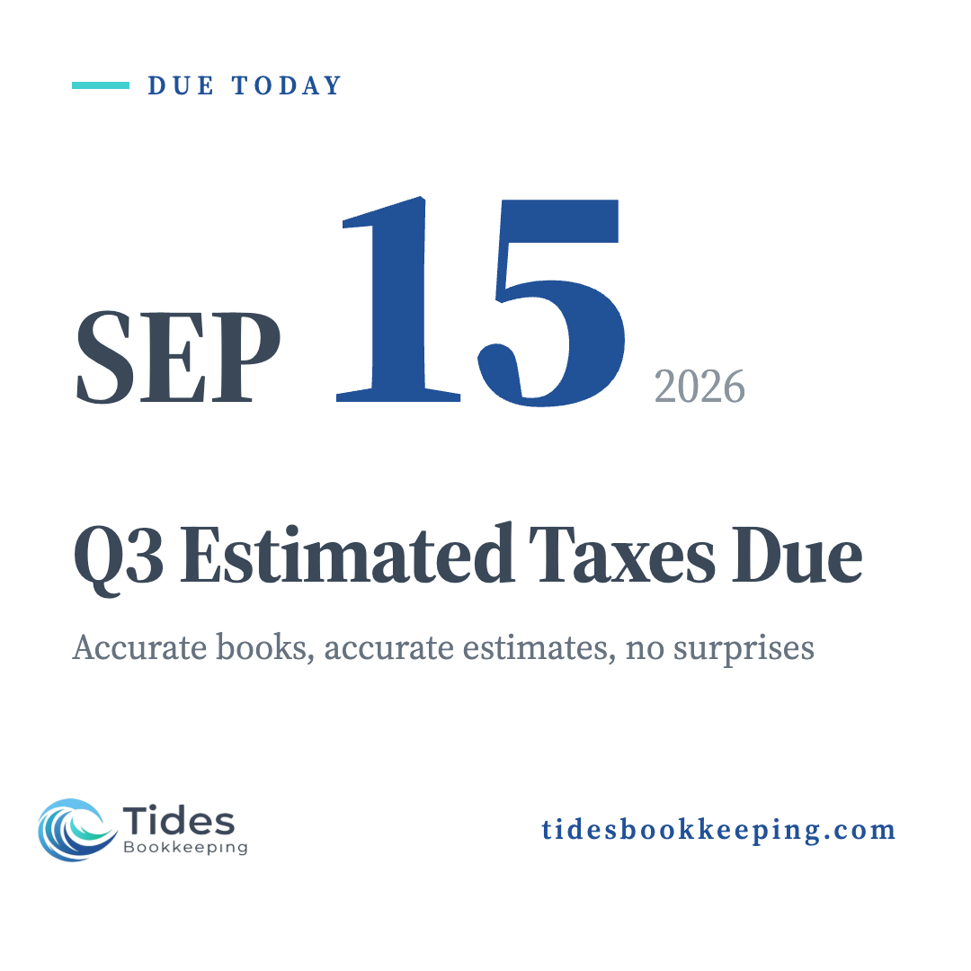 Quarterly taxes came due this week, and I'd guess half the people who